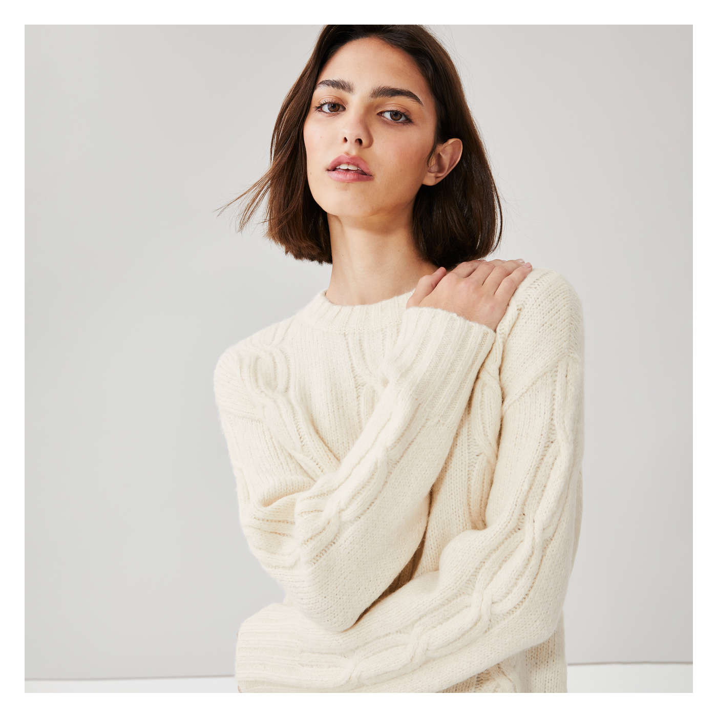 Joseph a boxy cable knit pullover hotsell